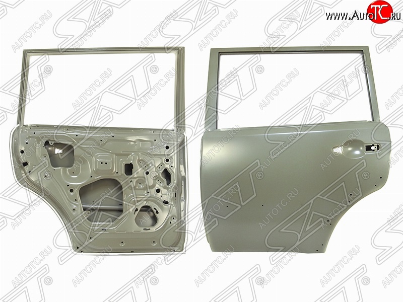 14 849 р. Левая дверь задняя SAT Mitsubishi Pajero Sport PB дорестайлинг (2008-2013) (Неокрашенная)  с доставкой в г. Кемерово
