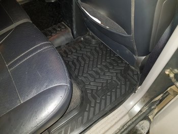 1 639 р. Коврики салона Aileron (3D с подпятником)  Mitsubishi Pajero Sport  PB (2008-2013) дорестайлинг  с доставкой в г. Кемерово. Увеличить фотографию 3
