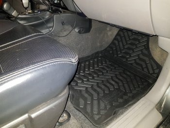 1 639 р. Коврики салона Aileron (3D с подпятником)  Mitsubishi Pajero Sport  PB (2008-2013) дорестайлинг  с доставкой в г. Кемерово. Увеличить фотографию 4