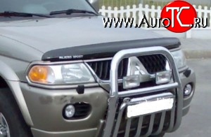 3 299 р. Дефлектор капота NovLine Mitsubishi Pajero Sport PA дорестайлинг (1996-2004) с доставкой в г. Кемерово Увеличить фотографию 1 3 299 р. Дефлектор капота NovLine Mitsubishi Pajero Sport PA дорестайлинг (1996-2004) с доставкой в г. Кемерово