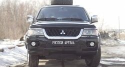 1 899 р. Защитная сетка решетки переднего бампера РА Mitsubishi Pajero Sport PA дорестайлинг (1996-2004)  с доставкой в г. Кемерово. Увеличить фотографию 2