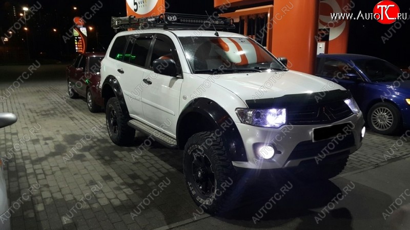15 349 р. Накладки на колёсные арки BUSHWACKER Mitsubishi Pajero Sport PB дорестайлинг (2008-2013) (Неокрашенные)  с доставкой в г. Кемерово