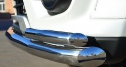 21 399 р. Защита переднего бампера (2 трубыØ63 и 42 мм, нержавейка) SLITKOFF Mitsubishi Pajero Sport PB рестайлинг (2013-2017)  с доставкой в г. Кемерово. Увеличить фотографию 3