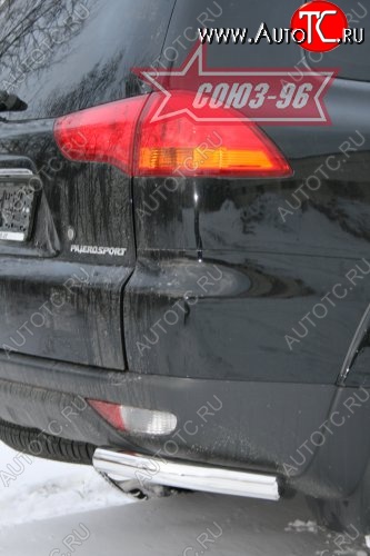 10 799 р. Защита заднего бампера Souz-96 (d60) Mitsubishi Pajero Sport PB дорестайлинг (2008-2013)  с доставкой в г. Кемерово