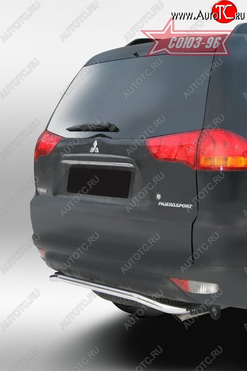 1 169 р. Фигурная защита заднего бампера диаметром 42 мм Souz-96 Mitsubishi Pajero Sport PB дорестайлинг (2008-2013)  с доставкой в г. Кемерово