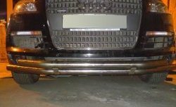 14 249 р. Передняя двойная защита d63,5 мм Металл-Дизайн Audi Q7 4L дорестайлинг (2005-2009) (полированная нержавейка)  с доставкой в г. Кемерово. Увеличить фотографию 3