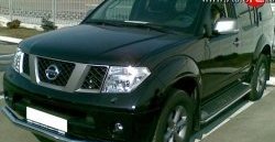15 249 р. Одинарная защита переднего бампера SLITKOFF диаметром 76 мм  Nissan Pathfinder  R51 (2004-2007) дорестайлинг  с доставкой в г. Кемерово. Увеличить фотографию 2
