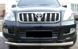 17 849 р. Одинарная защита переднего бампера SLITKOFF диаметром 76 мм на Toyota Land Cruiser 120  Toyota Land Cruiser Prado  J120 (2002-2009)  с доставкой в г. Кемерово. Увеличить фотографию 1