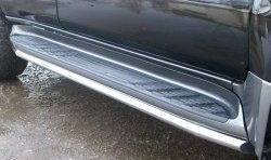 61 999 р. Защита порогов Toyota Land Cruiser 120 Toyota Land Cruiser Prado J120 (2002-2009) (Защита порогов с со скосами на торцах (вариант 1))  с доставкой в г. Кемерово. Увеличить фотографию 1