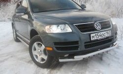 14 249 р. Двойная Защита переднего бампера Metall Design Volkswagen Touareg GP дорестайлинг (2002-2007)  с доставкой в г. Кемерово. Увеличить фотографию 3