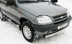 13 999 р. Одинарная защита переднего бампера SLITKOFF диаметром 63 мм  Chevrolet Niva  2123 (2002-2008), Лада 2123 (Нива Шевроле) (2002-2008)  с доставкой в г. Кемерово. Увеличить фотографию 2