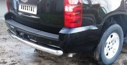 18 449 р. Защита заднего бампера (Ø76 мм, нержавейка) SLITKOFF  Chevrolet Tahoe  GMT900 (2006-2013) 5 дв.  с доставкой в г. Кемерово. Увеличить фотографию 2