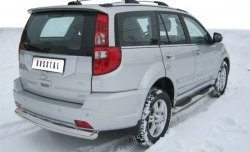 Защита заднего бампера (Ø76 мм, нержавейка) SLITKOFF Great Wall Hover H3 (2010-2014)  дорестайлинг