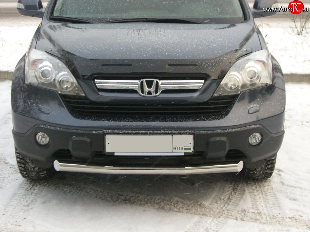 15 849 р. Одинарная защита переднего бампера SLITKOFF 70 мм  Honda CR-V  RE1,RE2,RE3,RE4,RE5,RE7 (2007-2010) дорестайлинг  с доставкой в г. Кемерово