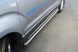 91 999 р. Защита порогов Russtal Hyundai Starex/Grand Starex/H1 TQ рестайлинг (2014-2018) (Защита порогов с со скосами на торцах (вариант 1))  с доставкой в г. Кемерово. Увеличить фотографию 2
