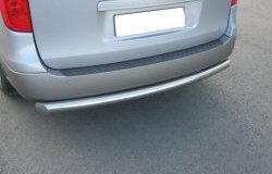 Защита заднего бампера (Ø76 мм, нержавейка) SLITKOFF Hyundai Starex/Grand Starex/H1  TQ (2007-2018) дорестайлинг, рестайлинг