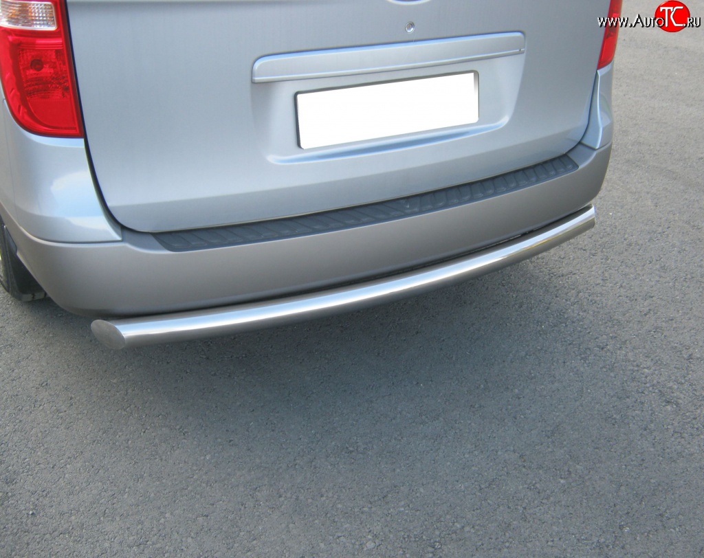 17 449 р. Защита заднего бампера (Ø76 мм, нержавейка) SLITKOFF  Hyundai Starex/Grand Starex/H1  TQ (2007-2018) дорестайлинг, рестайлинг  с доставкой в г. Кемерово