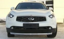 16 999 р. Одинарная защита переднего бампера SLITKOFF диаметром 63 мм  INFINITI FX35  S51 - FX50  S51  с доставкой в г. Кемерово. Увеличить фотографию 1