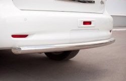 Защита заднего бампера (Ø76 мм, нержавейка) SLITKOFF INFINITI QX56  Z62 (2010-2013)