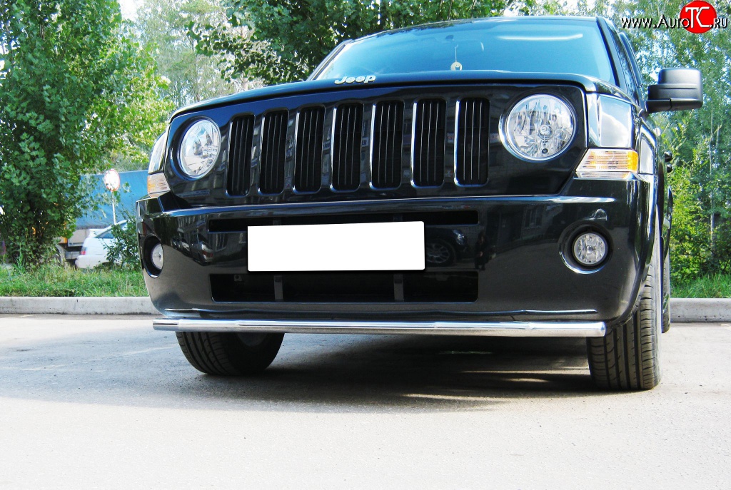 8 249 р. Одинарная защита переднего бампера Russtal 42 мм Jeep Liberty KJ дорестайлинг (2001-2004)  с доставкой в г. Кемерово