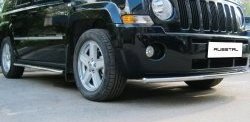 8 249 р. Одинарная защита переднего бампера Russtal 42 мм Jeep Liberty KJ дорестайлинг (2001-2004)  с доставкой в г. Кемерово. Увеличить фотографию 3