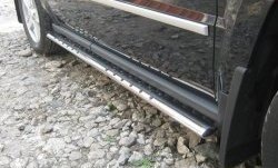 21 749 р. Защита порогов Russtal из овальной трубы с проступью Jeep Liberty KJ дорестайлинг (2001-2004)  с доставкой в г. Кемерово. Увеличить фотографию 2