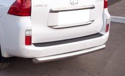 Защита заднего бампера (Ø76 мм, нержавейка) SLITKOFF Lexus GX460  J150 (2009-2013) дорестайлинг