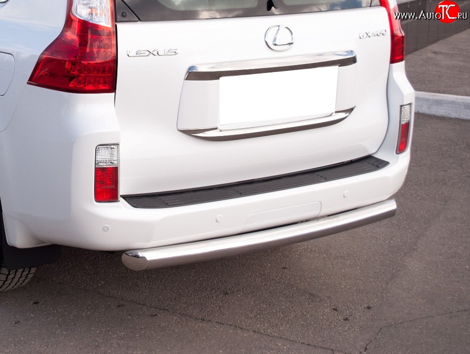 12 199 р. Защита заднего бампера (Ø76 мм, нержавейка) SLITKOFF  Lexus GX460  J150 (2009-2013) дорестайлинг  с доставкой в г. Кемерово