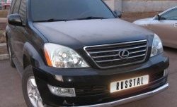 18 449 р. Одинарная защита переднего бампера SLITKOFF 76 мм  Lexus GX470  J120 (2002-2007) дорестайлинг  с доставкой в г. Кемерово. Увеличить фотографию 1