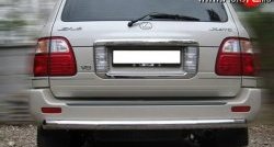 18 299 р. Защита заднего бампера (Ø63 мм, нержавейка) SLITKOFF  Lexus LX470  J100 (1998-2007) дорестайлинг, 1-ый рестайлинг, 2-ой рестайлинг  с доставкой в г. Кемерово. Увеличить фотографию 1