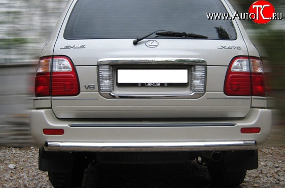 18 299 р. Защита заднего бампера (Ø63 мм, нержавейка) SLITKOFF  Lexus LX470  J100 (1998-2007) дорестайлинг, 1-ый рестайлинг, 2-ой рестайлинг  с доставкой в г. Кемерово