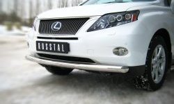 14 899 р. Одинарная защита переднего бампера SLITKOFF диаметром 76 мм Lexus RX270 AL10 дорестайлинг (2010-2012)  с доставкой в г. Кемерово. Увеличить фотографию 1