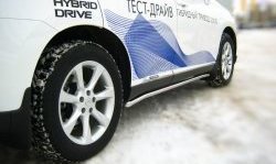 17 299 р. Защита порогов SLITKOFF из круглой трубы диаметром 42 мм Lexus RX450H AL10 дорестайлинг (2009-2012)  с доставкой в г. Кемерово. Увеличить фотографию 2