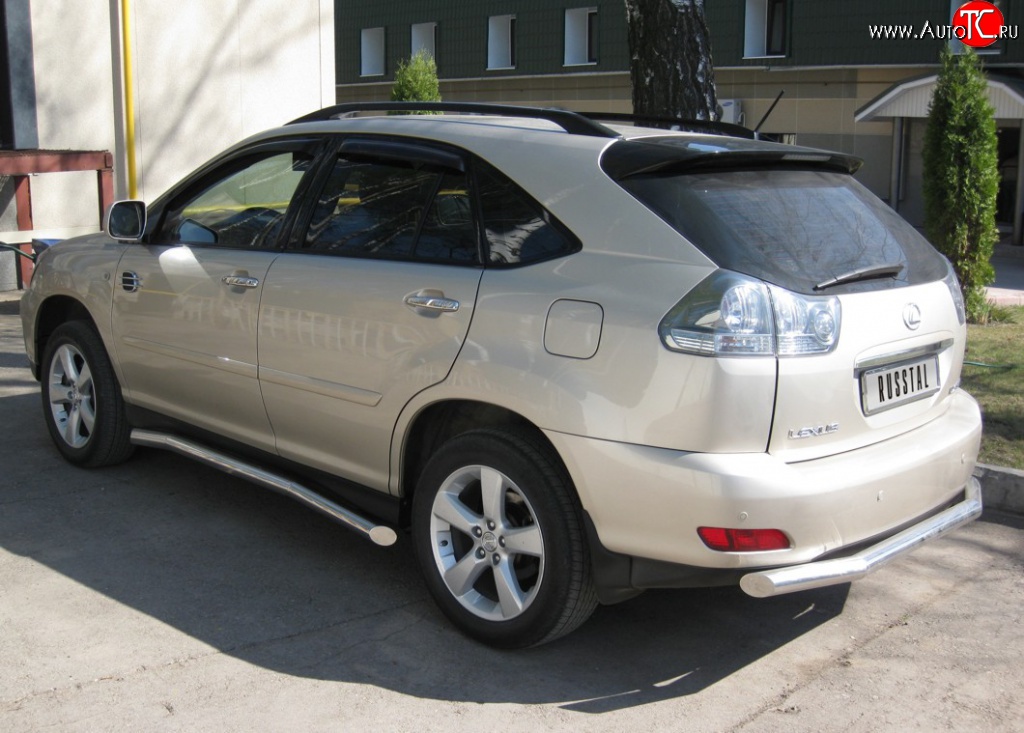 16 899 р. Защита заднего бампера (Ø63 мм, нержавейка) SLITKOFF Lexus RX350 XU30 дорестайлинг (2003-2006)  с доставкой в г. Кемерово
