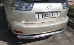 16 899 р. Защита заднего бампера (Ø63 мм, нержавейка) SLITKOFF Lexus RX350 XU30 дорестайлинг (2003-2006)  с доставкой в г. Кемерово. Увеличить фотографию 2