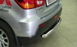 15 299 р. Защита заднего бампера (Ø63 мм, нержавейка) SLITKOFF Mitsubishi ASX дорестайлинг (2010-2012)  с доставкой в г. Кемерово. Увеличить фотографию 2