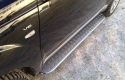 Широкая защита порогов SLITKOFF Mitsubishi Outlander  XL (2005-2009) (CW)  дорестайлинг