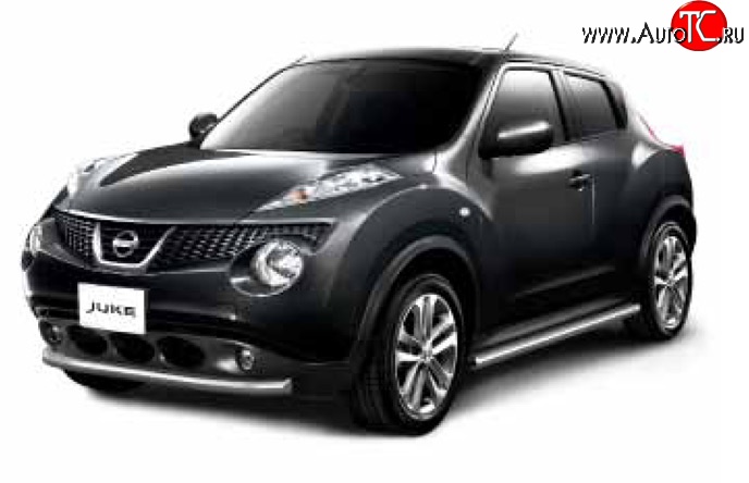6 499 р. Одинарная защита переднего бампера Petroil-Tuning 63 мм  Nissan Juke  1 YF15 (2010-2014) дорестайлинг (Нержавеющая полированная сталь)  с доставкой в г. Кемерово