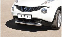 14 249 р. Одинарная защита переднего бампера SLITKOFF диаметром 63 мм  Nissan Juke  1 YF15 (2010-2014) дорестайлинг  с доставкой в г. Кемерово. Увеличить фотографию 8