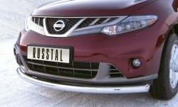 9 199 р. Одинарная защита переднего бампера Russtal диаметром 63 мм  Nissan Murano  2 Z51 (2010-2016) рестайлинг  с доставкой в г. Кемерово. Увеличить фотографию 1