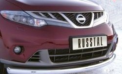 13 099 р. Одинарная защита переднего бампера Russtal (76 мм) Nissan Murano 2 Z51 рестайлинг (2010-2016)  с доставкой в г. Кемерово. Увеличить фотографию 1