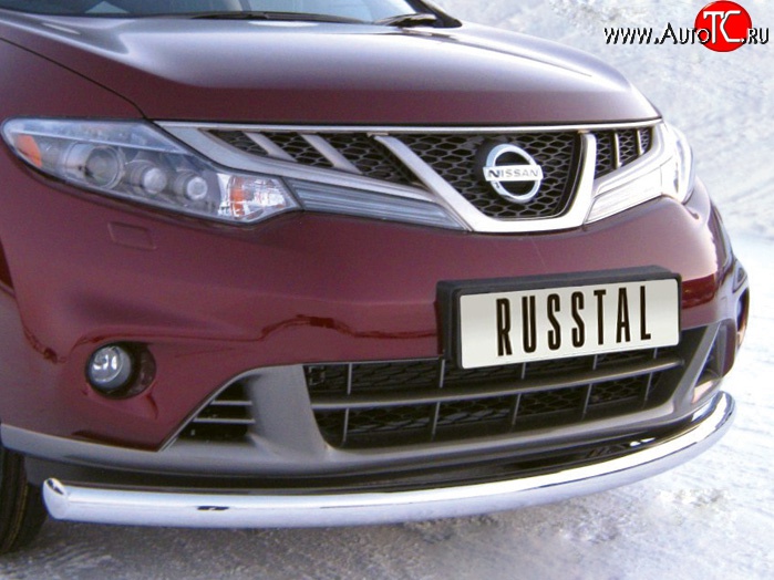 13 099 р. Одинарная защита переднего бампера Russtal (76 мм) Nissan Murano 2 Z51 рестайлинг (2010-2016)  с доставкой в г. Кемерово