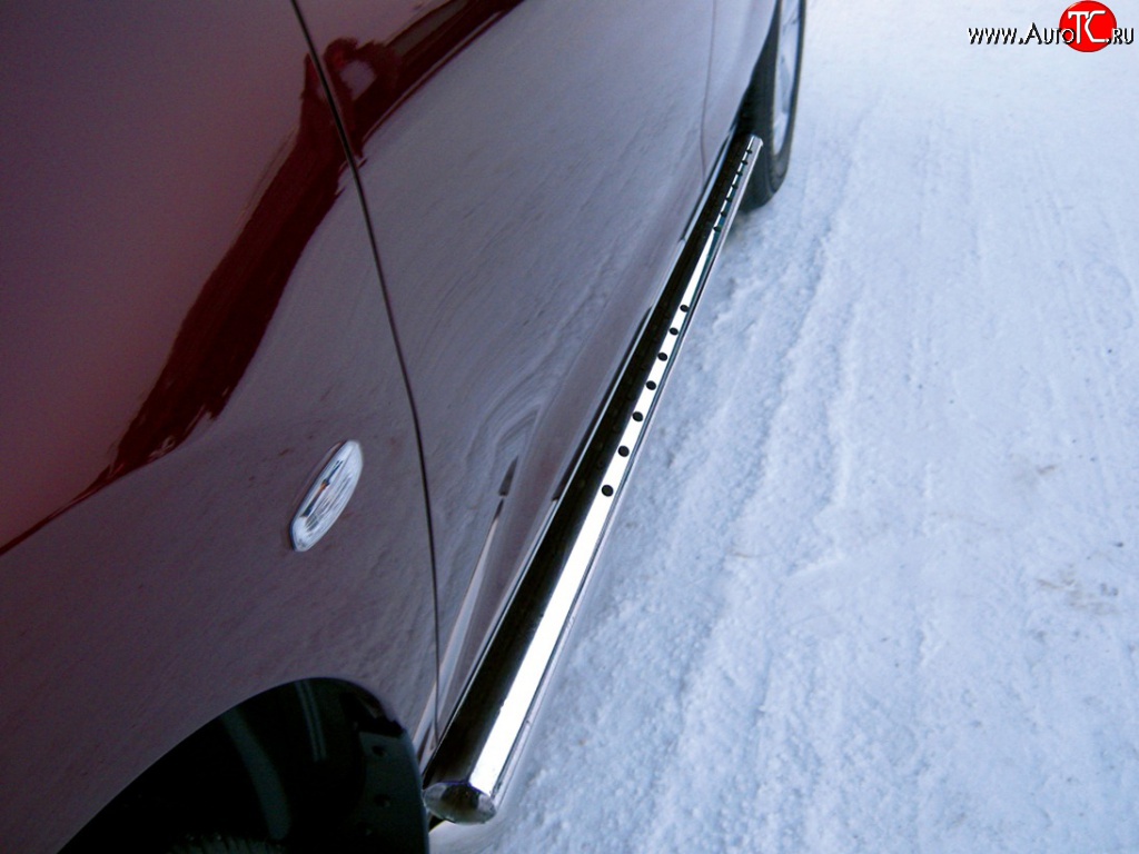 16 649 р. Защита порогов Russtal из овальной трубы с проступью Nissan Murano 2 Z51 дорестайлинг (2008-2011)  с доставкой в г. Кемерово