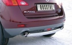 Защита заднего бампера (Ø63 мм, нержавейка) SLITKOFF Nissan Murano  2 Z51 (2008-2011) дорестайлинг