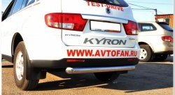 17 399 р. Защита заднего бампера (Ø76 мм, нержавейка) SLITKOFF  SSANGYONG Kyron (2005-2007) дорестайлинг  с доставкой в г. Кемерово. Увеличить фотографию 2