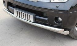 20 399 р. Защита переднего бампера (2 трубыØ76 и 63 мм, нержавейка) SLITKOFF Nissan Pathfinder R51 дорестайлинг (2004-2007)  с доставкой в г. Кемерово. Увеличить фотографию 3