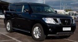 9 999 р. Защита порогов Russtal из круглой трубы диаметром 42 мм Nissan Patrol 6 Y62 дорестайлинг (2010-2014) (Защита порогов с со скосами на торцах (вариант 1))  с доставкой в г. Кемерово. Увеличить фотографию 5