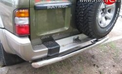 15 249 р. Защита заднего бампера (Ø76 мм, нержавейка) SLITKOFF  Nissan Patrol  5 (1997-2004) Y61 дорестайлинг, Y61 1-ый рестайлинг  с доставкой в г. Кемерово. Увеличить фотографию 3