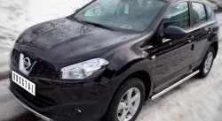 11 499 р. Защита переднего бампера (Ø75х42 мм, нержавейка) Russtal Nissan Qashqai +2 1 J10 дорестайлинг (2008-2010)  с доставкой в г. Кемерово. Увеличить фотографию 3