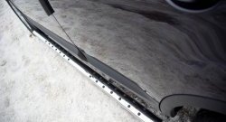Защита порогов Russtal из овальной трубы с проступью Nissan Qashqai 1 J10 рестайлинг (2010-2013)